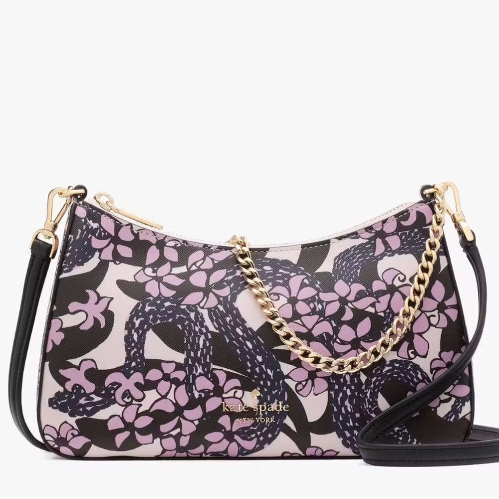 🩶KATE SPADE SNAKE GARDEN PRINTED MEDIUM CONVERTIBLE CROSSBODY BAG - NWT🩶